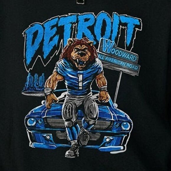 Detroit Football Lions Sweatshirt Retro NFL Fan Gift Crewneck Apparel 05 - Picture 2 of 5